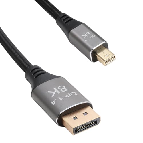 1 PC Mini DisplayPort auf DisplayPort 8K Thunderbolt 2,Mini DP zu DP 1.4 8K@60Hz, 4K@144Hz, 2K@240Hz HDR für PC, Laptop, Display Monitor, 300cm, Schwarz von Wonvify