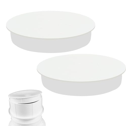 2 Pcs Lüftungsrohr Abdeckung für Muffenstopfen DN 100 en PVC, pour Un Diamètre Intérieur de 100 mm, Protection pour PVC Abdeckkappe Abwasserrohr Deckel Endkapp, Rohrstopfen Rohrverschlussstopfen von Wonvify