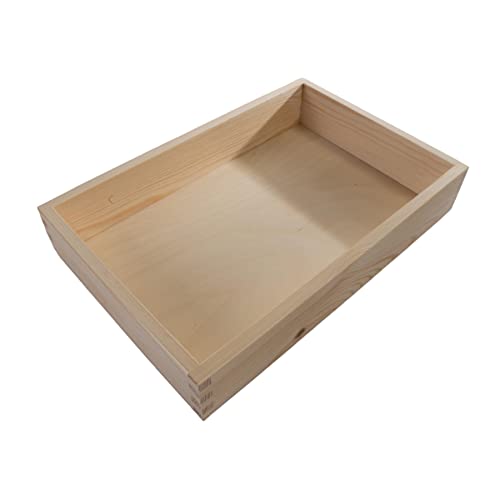 WooDeeDoo Famo Holzkisten, offen, Holz, Natur, 30 x 20 x 5.4 cm. von WooDeeDoo