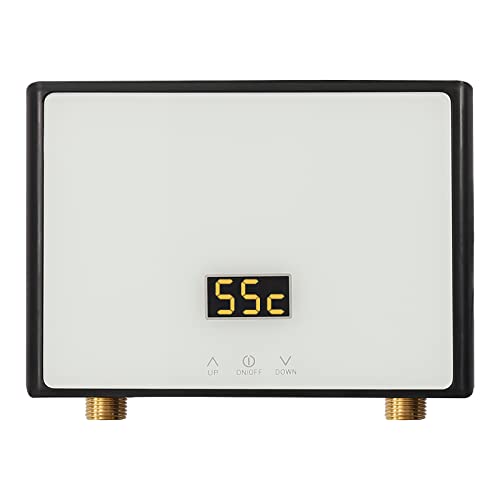 WooDerson 5500W Elektrische Wassererhitzer, 220V Wandbefestigung Warmwasserbereiter Mit 5 Getriebe Leistung, Touch Control, Fernbedienung, Temperaturbereich 28-55℃ von WooDerson