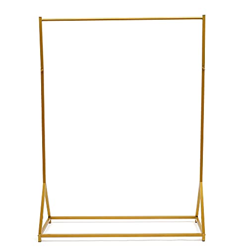 WooDerson Garderobenständer Gold Vintage, 120x40x160cm Kleiderständer Aus Metall, Quadratisch Kleiderstange Für Kleiderkammer, Büro, Geschäft Usw, Quadratisch von WooDerson
