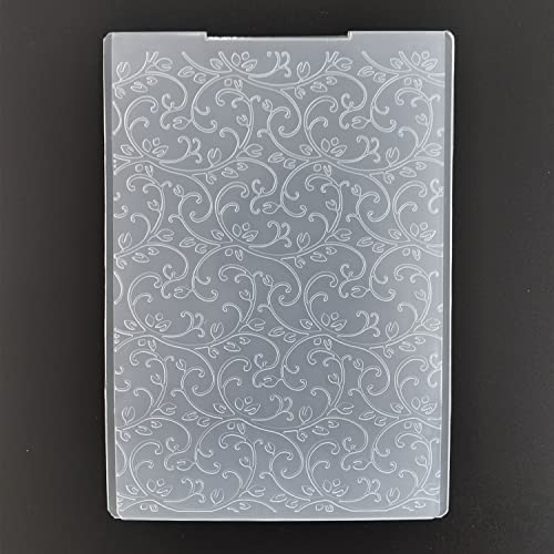 WooYangFun 1 Stück Rebe Blumen Hintergrund Prägeschablone für Kartenherstellung Floral DIY Kunststoff Scrapbooking Fotoalbum Karten Papier DIY Handwerk Dekoration Vorlage Form von WooYangFun