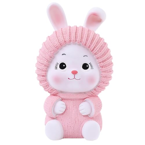 Niedliches Kaninchenform Sparschwein,Niedlichen Tierfiguren Sparschwein Tragbares Kreatives Sparschwein Exquisites Hasenform Sparschwein Kinder Exquisite Hase Spartopf Sparschwein Geschenk Spardose von Wooauto