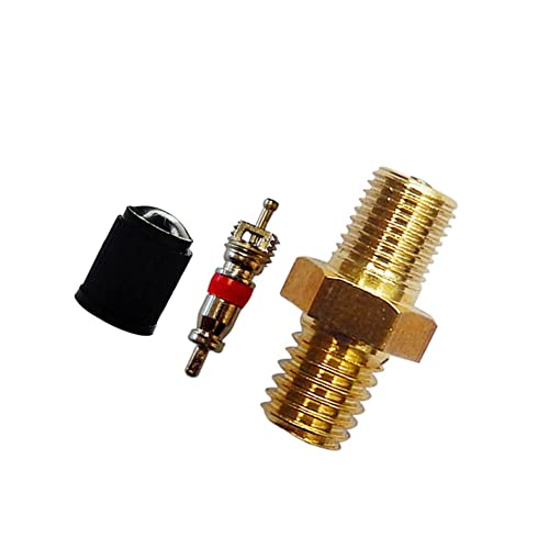 Wooauto Tankventil aus Messing,Luftkompressor Fülltankventile M8 Ventil Sechskantgewinde Schraube Füllventil Druckbehälter Aufgeblasen Entleert M8x1/M8x1,Vernickeltes Messing Luftventil,Gold M8x1,25 von Wooauto