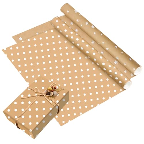 2 Rollen Geschenkpapier, 15 m von Woobroo