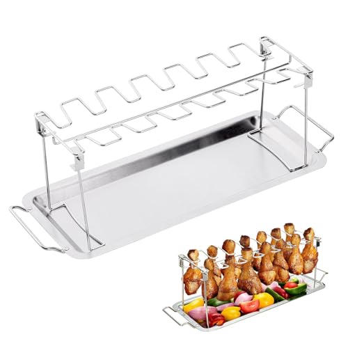 Woobroo Hähnchenschenkelhalter - Robuster Hähnchengrillständer für 12 Beine spülmaschinenfest Woobroo Hähnchenschenkelhalter - Robuster Hähnchengrillständer für 12 Beine spülmaschinenfest von Woobroo