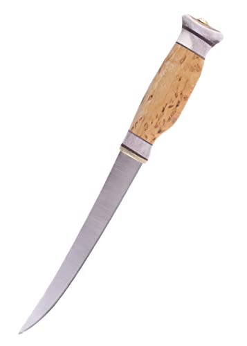 Wood-Jewel 23FP Filetiermesser Fileerausveitsi mit Scheide Finnisches Anglermersser Fischmesser Jagdmesser Outdoormesser von Wood-Jewel