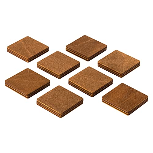 Holz Kühlschrankmagnete, Dekorative Magnete, Büromagnete, Quadrat Kühlschrankmagnete. Braun groß von Wood You Buy