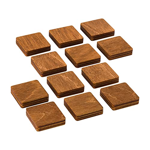 Holz Kühlschrankmagnete, Dekorative Magnete, Büromagnete, Quadrat Kühlschrankmagnete. Braun klein von Wood You Buy