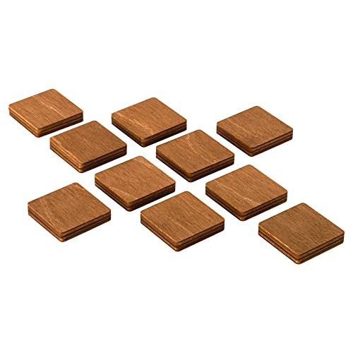 Holz Kühlschrankmagnete, Dekorative Magnete, Büromagnete, Quadrat Kühlschrankmagnete. Braun mittelgroß von Wood You Buy