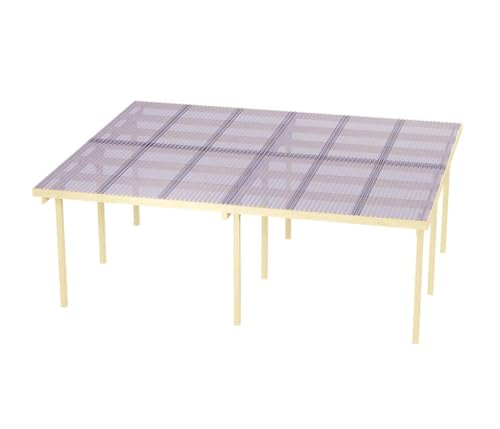 Wood & Play Granit II Doppelgaragenüberdachung - Hochwertige Verarbeitung - Selbstmontage - Robust und langlebig - Solide Basis - Vielseitig einsetzbar - 600 x 500 cm (Pfosten 300 cm) + PVC-Dach von Wood & Play