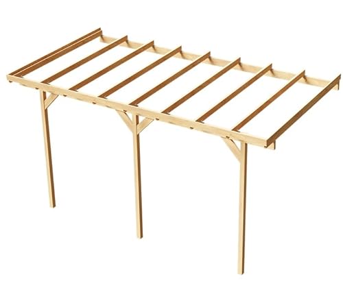 Wood & Play Wandgaragenunterstand aus Holz - Hochwertige Verarbeitung - Selbstmontage - Stabil und langlebig - Solide Basis - Vielseitig einsetzbar - 300 x 604 cm von Wood & Play