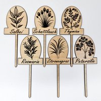 Holzschilder Für Kräuter Und Gewürze von WoodAndConcreteDE