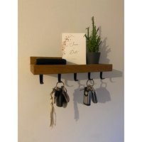 Schlüsselbrett Aus Massivholz Eiche von WoodArtWindeckShop