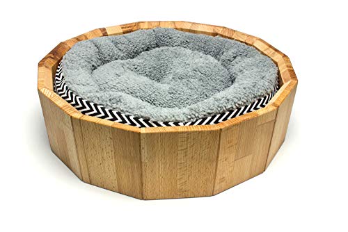 WoodBi Katzenbett Hundebett rund Holz Massivholz, Durchmesser 38cm, ohne Hundekissen WoodBi Katzenbett Hundebett rund Holz Massivholz, Durchmesser 38cm, ohne Hundekissen von WoodBi