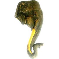 Handgemachte Natürliche Teak Holz Von Hand Geschnitzt Elefantenrüssel Kopf Glück Elefant Schnitzen Kunst Dekor Home Wand Hängen 17 "x 9" von WoodCarvingArt