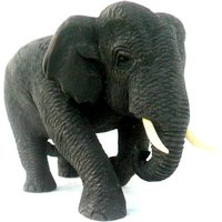 Handgeschnitzter Elefant Holzschnitzerei Natürlicher Teakholz Handgemachter Aus Holz Kunst Wohnkultur/Geschenk 18 X 11 10 cm von WoodCarvingArt