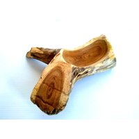 Natürliche Holzschale Rustikale Treibholz Schale Handgemachte Teak Holz Home Art Dekor/Zen Kunst Geschenk Braun Rustikalen Schüsse 11 "x7"x4, 25" von WoodCarvingArt