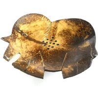 Natürliche Kokosnussschale Seifenschale Kunst Hand Geschnitzte Elefant Form Handarbeit Holz Schnitzen Home Art Decor/Zen Geschenk 5 "X 4, 5 " X 1 von WoodCarvingArt