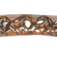 Pferdeskulptur Aus Holz, Pferdestatue, Pferdekunst, Holzschnitzerei, Pferdefamilie, Tierfigur, Pferdeliebhaber, Tierstatue, Wandbehang von WoodCarvingArt