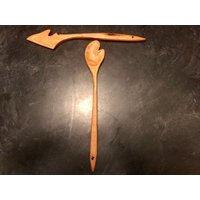 Michail Hand Geschnitzt Löffel Und Pfannenwender Set von WoodCraftbyKR