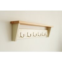 Buchenholz Garderobe Wandhalterung, Wandhaken Mit Ablage Buchenholz Garderobe Wandhalterung, Wandhaken Mit Ablage von WoodDecorPW