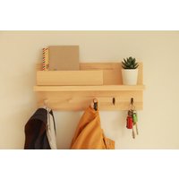 Schlüsselhalter Für Die Wand, Garderobe Mit Regal von WoodDecorPW