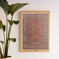 Aryen, Gerahmte Wandteppich Wandbehang Für Wohnzimmer Dekor, Wand Dekor, Boho Rustikales Wohndekor, Holz Wandkunst, Digitaldrucke von WoodDecorWallArt