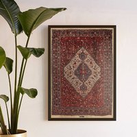 Maside, Bedruckte Perserteppich Für Wanddekoration, Boho Rustikales Wohndekor, Holzwandkunst, Digitaldrucke, Geschenk Zur Wohnungsaufmeinung von WoodDecorWallArt