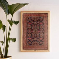 Ziran, Bedruckte Perser Teppich Für Wanddekoration, Boho Rustikales Wohndekor, Holz Wandkunst, Digitaldrucke, Geschenk Zur Wohnungsaufmeinung von WoodDecorWallArt