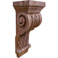Holz Geschnitzte Geriffelte Akanthus Corbels, Erhältlich in 8 "Und 12"Hoch von WoodEmbellishment
