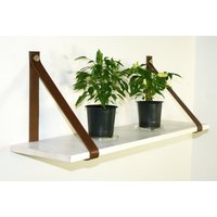 Schwebendes Regal Mit Lederbändern. Leder Regalhalter. Wandgurt. Hängende Regalhalterungen von WoodEnergyUA