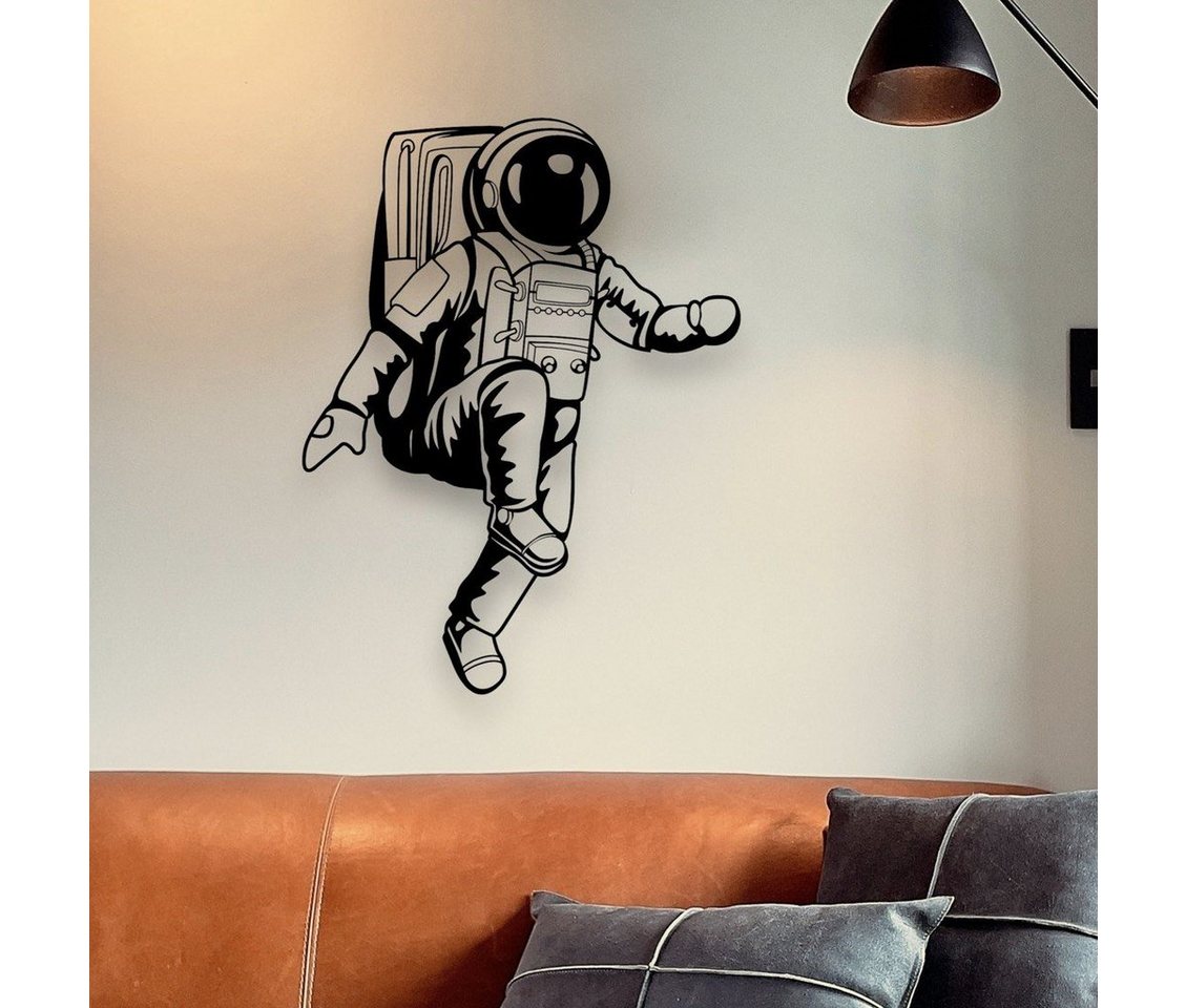WoodFriends Wandbild Wandbild aus Holz Austronaut Spaceman Raumfahrer zum Aufkleben, Deko Wandkunst Geburtstagsgeschenk Kinderzimmer Bürokunst Weltall von WoodFriends
