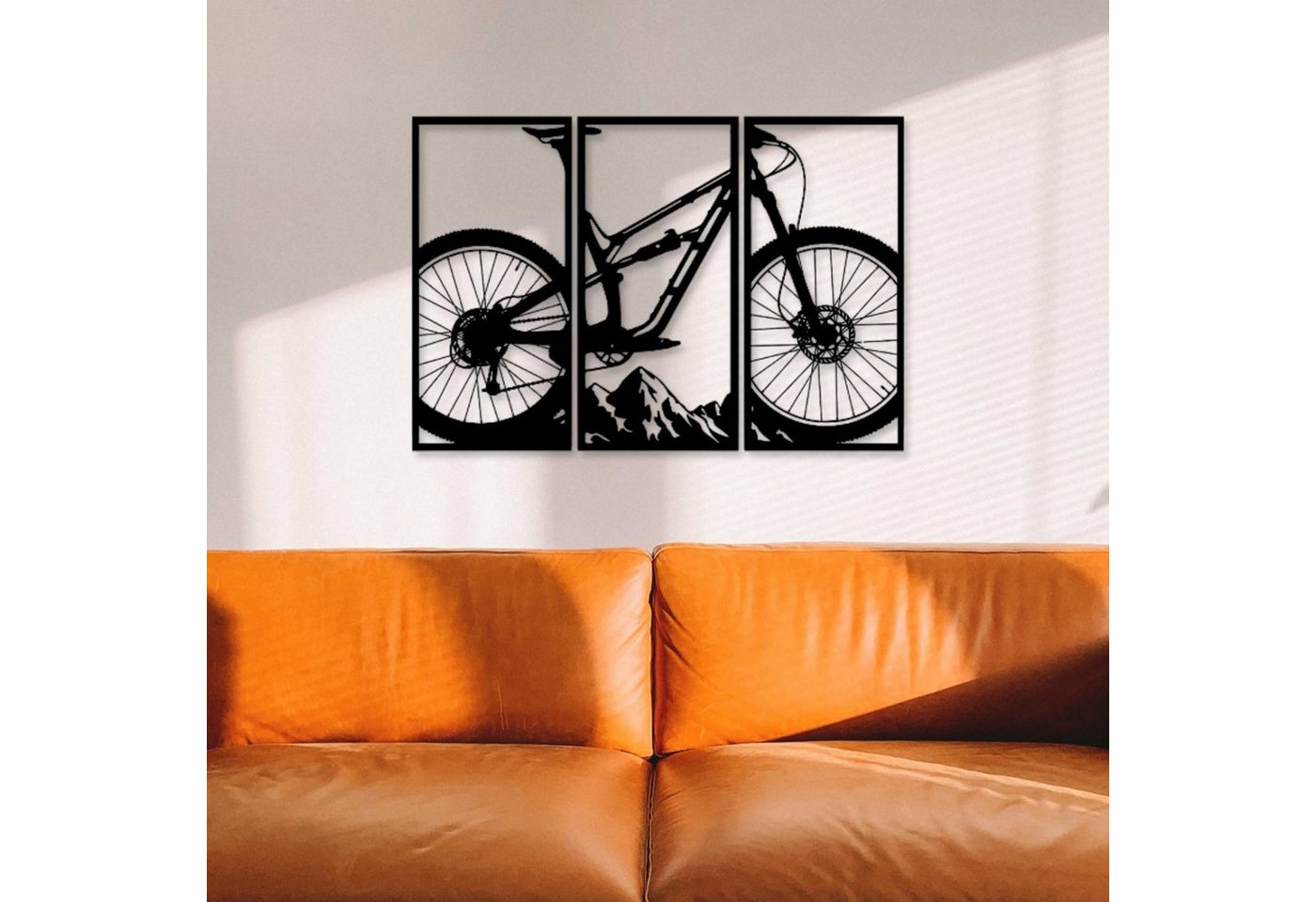 WoodFriends Wandbild aus Holz Mountainbike Fahrrad Holzschild zum Aufkleben Fahrradliebe, Deko Wandkunst Geburtstagsgeschenk Radler Fahrradsport von WoodFriends