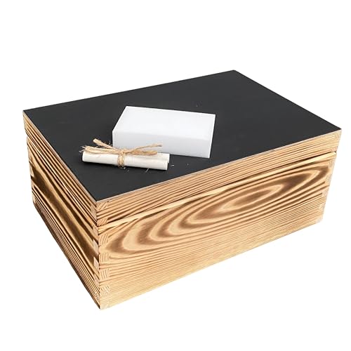 WoodGall Holzkiste mit Deckel groß 30×20×13cm – Aufbewahrungsbox Holz mit Deckel zu Hause – Holzbox Kiefer Geflammt – Spielzeug Kiste Holz – Idee für eine Geschenkbox - Deckel als Kreidetafel WoodGall Holzkiste mit Deckel groß 30×20×13cm – Aufbewahrungsbox Holz mit Deckel zu Hause – Holzbox Kiefer Geflammt – Spielzeug Kiste Holz – Idee für eine Geschenkbox - Deckel als Kreidetafel von WoodGall