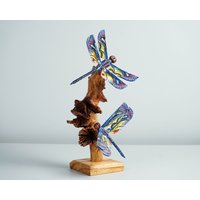 Blaue Libelle Skulptur, Paar, Holzschnitzerei, Handgemachte Statue, Einzigartige Figur, Fee, Gartendekoration, Hochzeitsgeschenk, Weihnachtsgeschenk Blaue Libelle Skulptur, Paar, Holzschnitzerei, Handgemachte Statue, Einzigartige Figur, Fee, Gartendekoration, Hochzeitsgeschenk, Weihnachtsgeschenk von WoodGlassDecor
