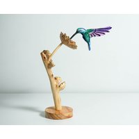 Grüne Kolibri-statue, Blau, Gemalte Skulptur, Holzschnitzerei-Abbildung, Bunte Vogel-statue, Colibri, Hauptdekoration, Weihnachtsdekor Grüne Kolibri-statue, Blau, Gemalte Skulptur, Holzschnitzerei-Abbildung, Bunte Vogel-statue, Colibri, Hauptdekoration, Weihnachtsdekor von WoodGlassDecor