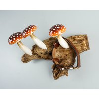 Roter Pilz Wandhaken, Holzdekor, Fliegenpilz, Kunst, Schlüsselhalter, Schmuckhalter, Uhrenhalter, Hausdekor, Geschenk Für Sie, Muttertagsgeschenke von WoodGlassDecor