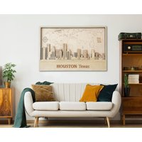 Houston Wand Dekor Texas Kunst Holz Personalisierte Geschenke Wohnkultur Büro von WoodMakerdeco