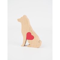 Akita Figur Mit Personalisiertem Liebesherz, Inu Besitzer Gedenkandenken, Geschenk Für Hundeverlust, Holzhochzeitstorte Topper Benutzerdefinierte von WoodMetamorphosisUK