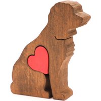 Cockapoo Mit Personalisiertem Herz, Schokoladen Mama, Muttertagsgeschenk Vom Hund, Cockerpoo Gedenkstätte, Love Heart Cake Topper Gravur von WoodMetamorphosisUK