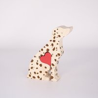 Dalmatiner-Figur, Personalisiertes Dalmatiner-Andenken, Muttertags-Dalmatiner-Ornament, Hunde-Mama-Papa-Andenken Aus Holz von WoodMetamorphosisUK