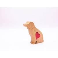 Personalisierte Beagle Mit Liebe Herz, Kleines Foxhound Andenken, Hundebesitzer Gedenkgeschenk, Muttertagsgeschenk Für Mama, Miniatur Figur von WoodMetamorphosisUK