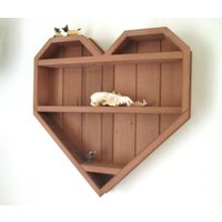 Herz Aus Holz Regal | 200 Jahre Alten Display Shadow-Knick-Knack-Box von WoodNWhatKnot