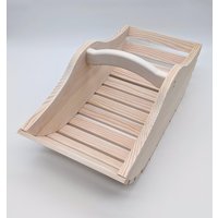 Rustikaler Korb Holz | Kaminholz Tragegriff Outdoor Indoor Alternativer Deko Pflanztopf Weiss Kastanie Kiefer von WoodNeedsYourStyle
