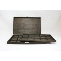 30 Fach Dunkelbraune Sperrholz-Sammlung Vitrine von WoodPower