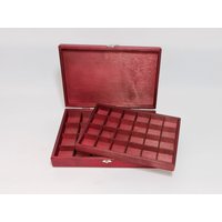 Collection_ Aufbewahrungsbox/48-Fach-Box Rote Sammelbox Mit Abnehmbarer Schicht Mehrfach-Box Sammelvitrinenbox von WoodPower