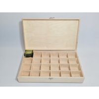 Diy Holz Tee Box 24 Fach Organisator, Personalisierte Option von WoodPower