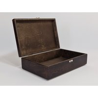 Dunkelbraune Geschenkbox Aus Holz/Aufbewahrungsbox Schmuckschatulle Sperrholz Box 11 X 7.67 2.95 Zoll Trauzeuge Geschenk Favor von WoodPower