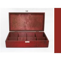 Erinnerungsbox/Holzkiste Mit 8 Fächern Rote Aufbewahrungsbox Geschenkbox Hochzeitsgeschenk von WoodPower